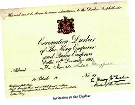 Durbar Invitation